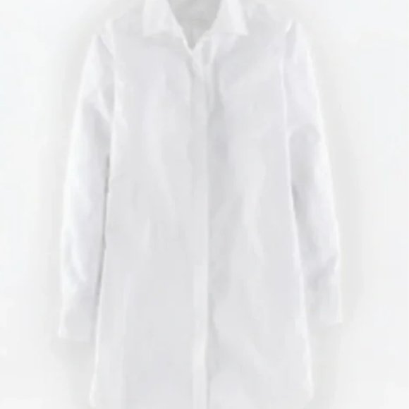 NWOT Boden Classic White Button Up Boyfriend Shirt Size 2 Small - Picture 4 of 7